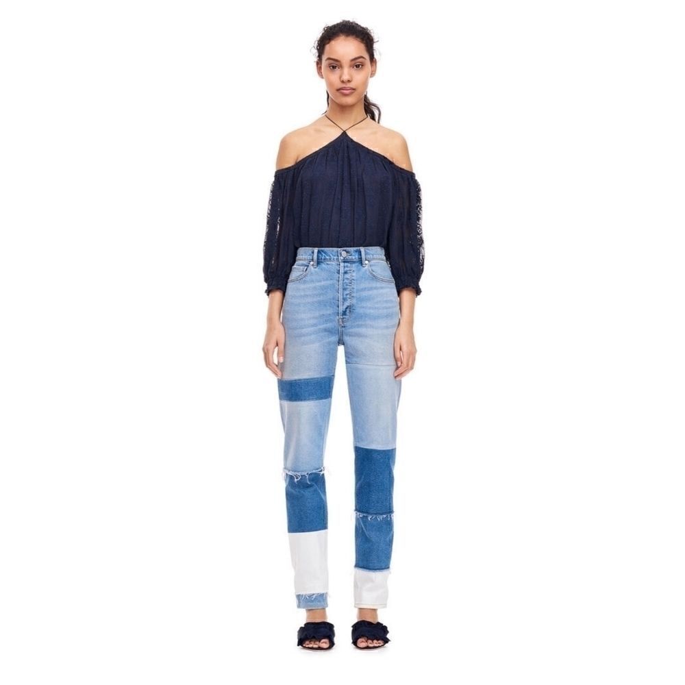 $295 Rebecca Taylor Embroidered Silk Open Shoulder